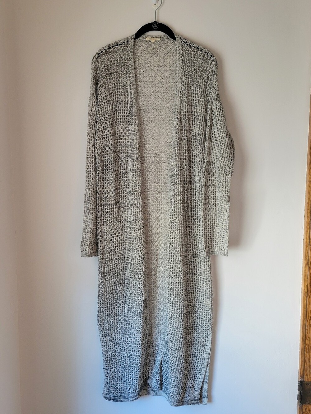 Mystree Duster Cardigan Open Knit Crochet M/L